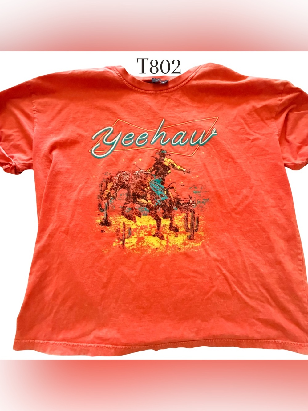 Lg Yeehaw Orange Tee